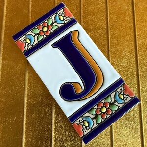 Italian tile letter  “J”